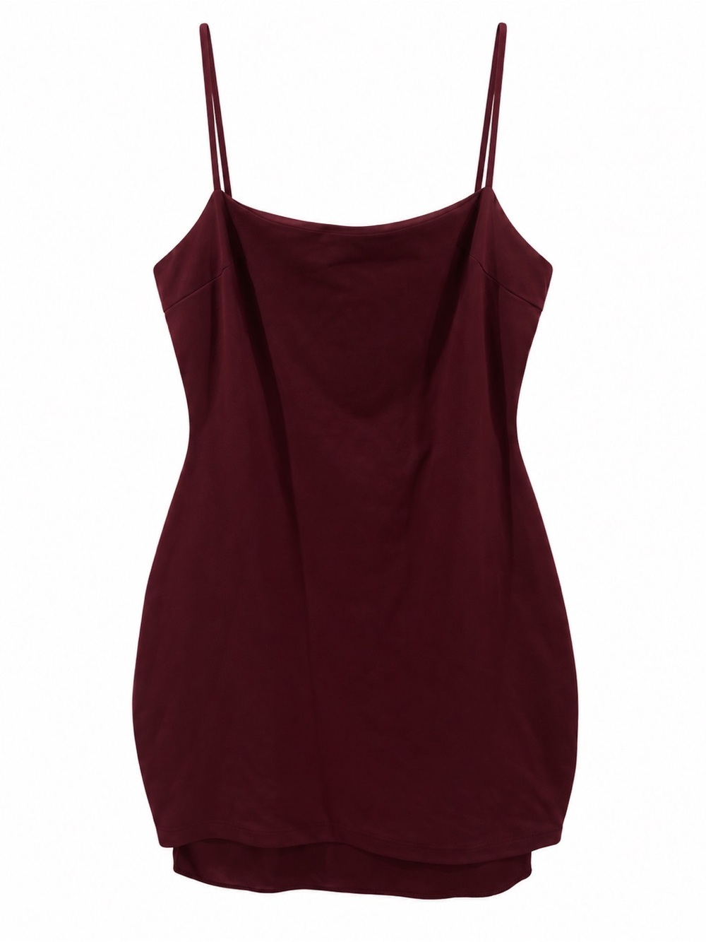 Lulus Burgundy Wine Bodycon Mini Dress Spaghetti Strap Y2K